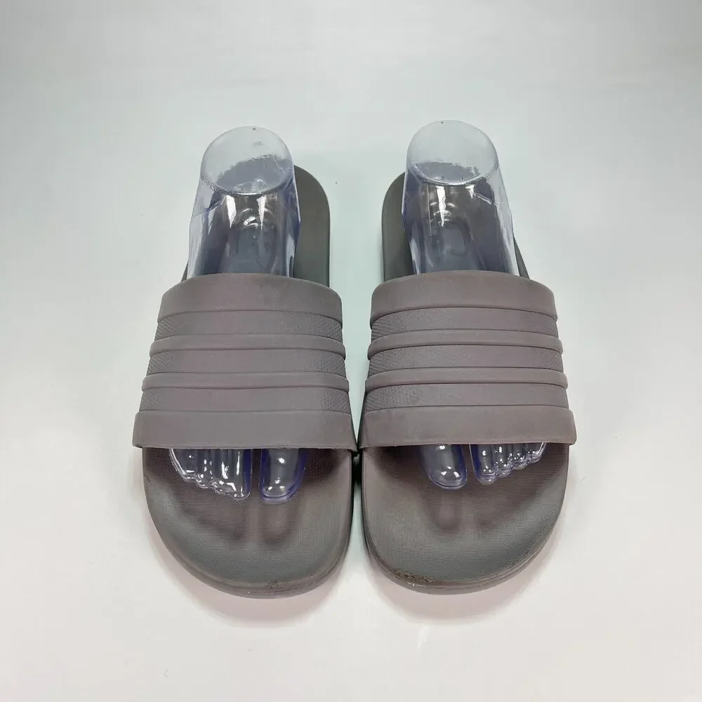 adidas Adilett Dark Grey Slip On Comfort Slides Sandals S80977 Men's Size 11